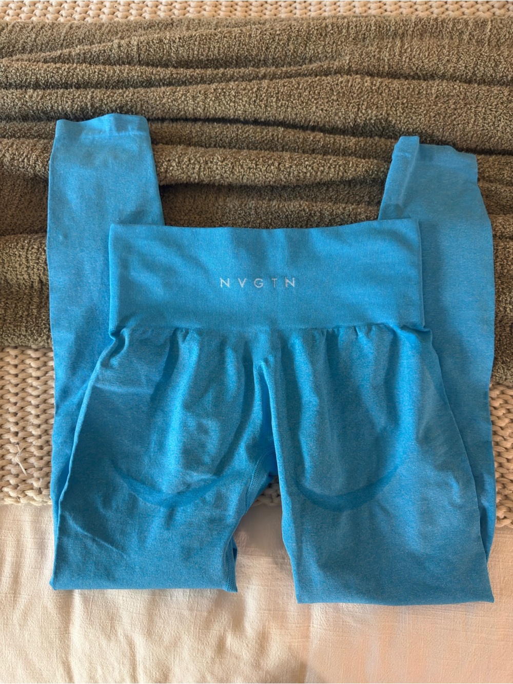 NVGTN Aqua Blue Athletic Leggings